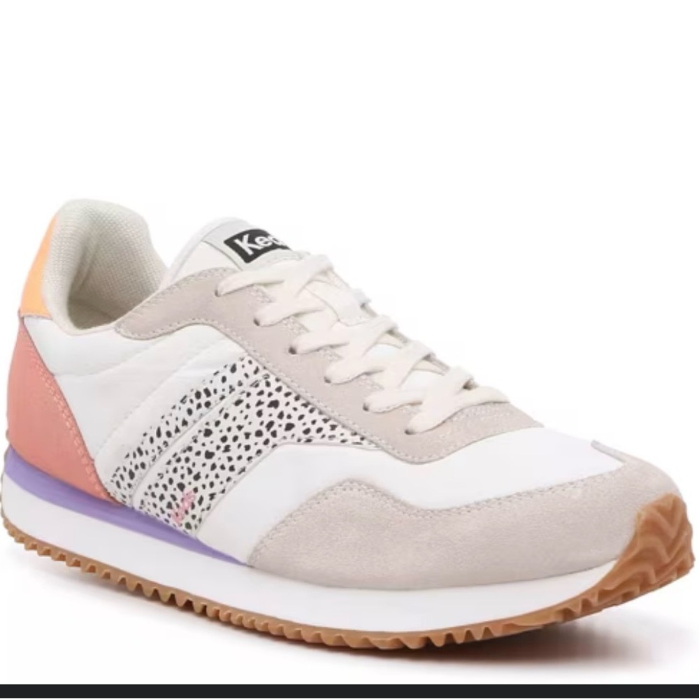 Keds Women's White and Pink Sneakers